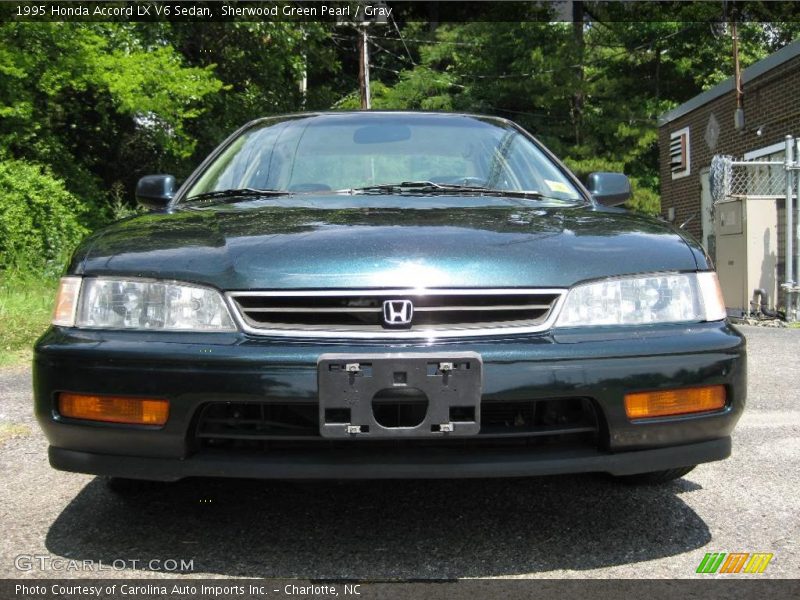 Sherwood Green Pearl / Gray 1995 Honda Accord LX V6 Sedan