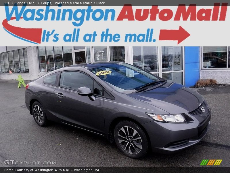 Polished Metal Metallic / Black 2013 Honda Civic EX Coupe