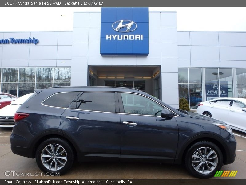 Becketts Black / Gray 2017 Hyundai Santa Fe SE AWD