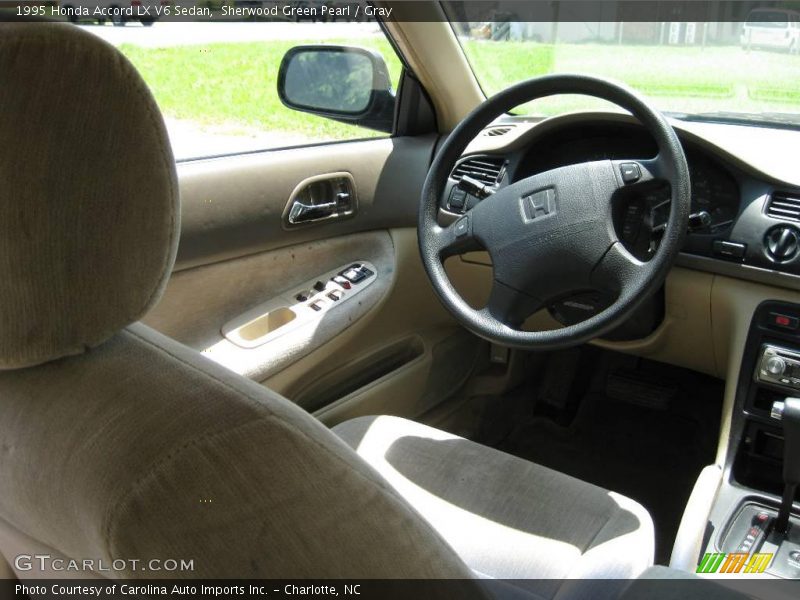 Sherwood Green Pearl / Gray 1995 Honda Accord LX V6 Sedan