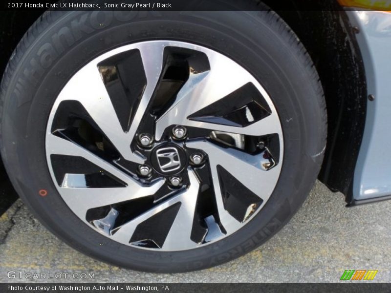 Sonic Gray Pearl / Black 2017 Honda Civic LX Hatchback