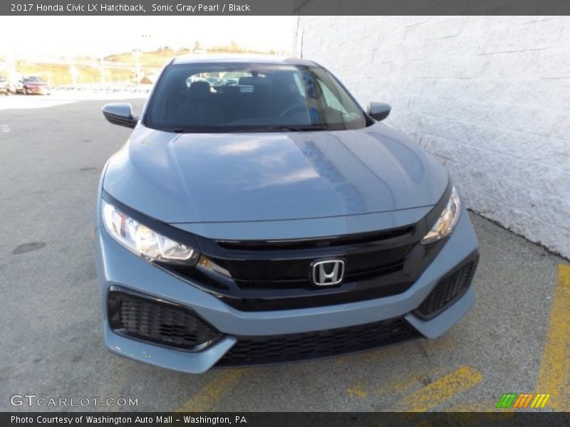 Sonic Gray Pearl / Black 2017 Honda Civic LX Hatchback