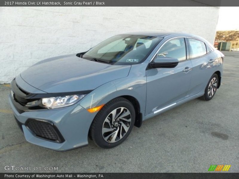 Sonic Gray Pearl / Black 2017 Honda Civic LX Hatchback