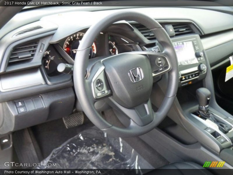 Sonic Gray Pearl / Black 2017 Honda Civic LX Hatchback