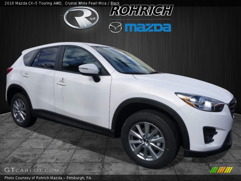 Crystal White Pearl Mica / Black 2016 Mazda CX-5 Touring AWD