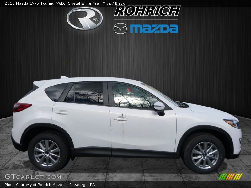 Crystal White Pearl Mica / Black 2016 Mazda CX-5 Touring AWD