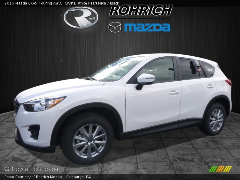 Crystal White Pearl Mica / Black 2016 Mazda CX-5 Touring AWD