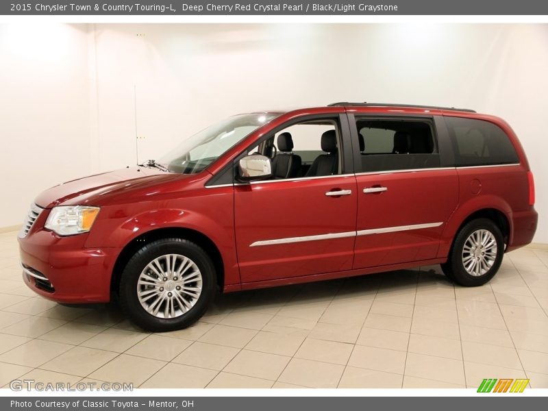 Deep Cherry Red Crystal Pearl / Black/Light Graystone 2015 Chrysler Town & Country Touring-L