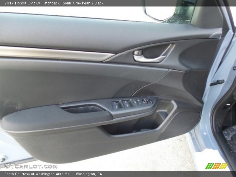 Sonic Gray Pearl / Black 2017 Honda Civic LX Hatchback