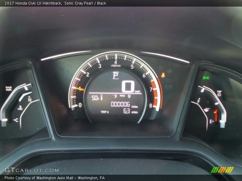 Sonic Gray Pearl / Black 2017 Honda Civic LX Hatchback