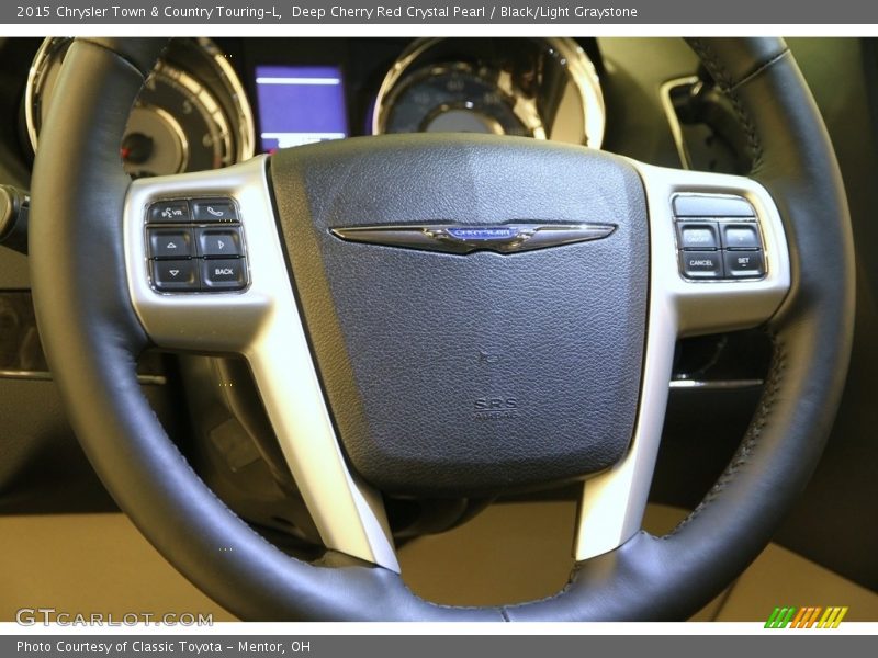 Deep Cherry Red Crystal Pearl / Black/Light Graystone 2015 Chrysler Town & Country Touring-L