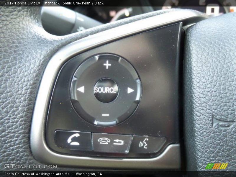 Sonic Gray Pearl / Black 2017 Honda Civic LX Hatchback