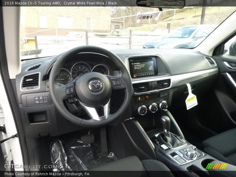 Crystal White Pearl Mica / Black 2016 Mazda CX-5 Touring AWD