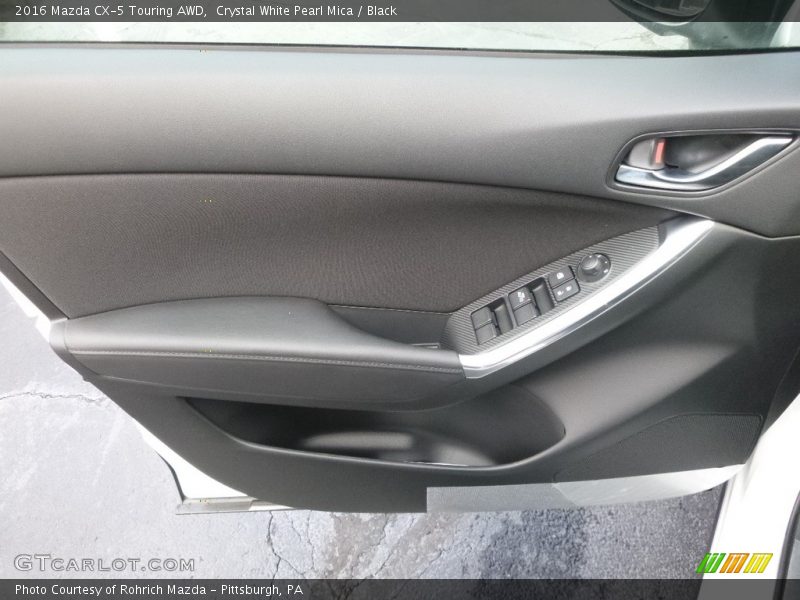 Crystal White Pearl Mica / Black 2016 Mazda CX-5 Touring AWD