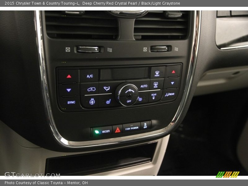 Deep Cherry Red Crystal Pearl / Black/Light Graystone 2015 Chrysler Town & Country Touring-L