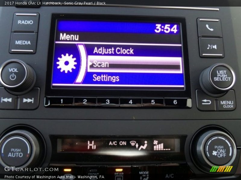 Sonic Gray Pearl / Black 2017 Honda Civic LX Hatchback