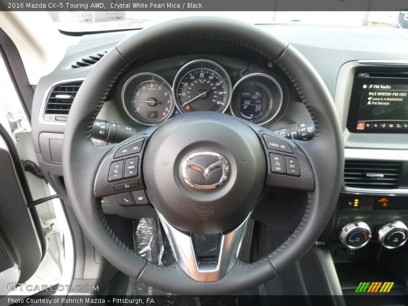 Crystal White Pearl Mica / Black 2016 Mazda CX-5 Touring AWD