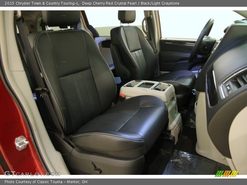 Deep Cherry Red Crystal Pearl / Black/Light Graystone 2015 Chrysler Town & Country Touring-L