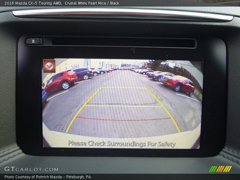 Crystal White Pearl Mica / Black 2016 Mazda CX-5 Touring AWD
