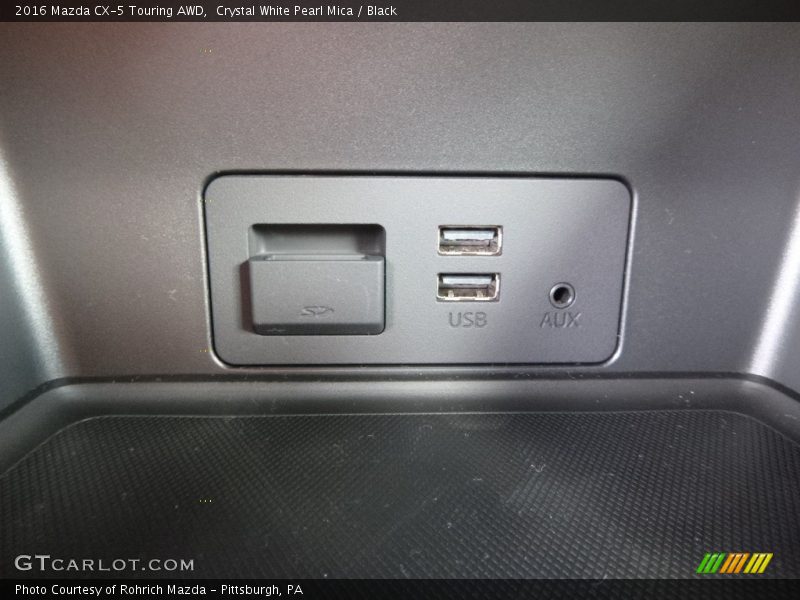 Crystal White Pearl Mica / Black 2016 Mazda CX-5 Touring AWD