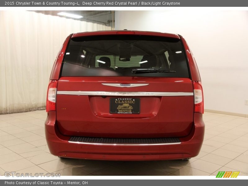 Deep Cherry Red Crystal Pearl / Black/Light Graystone 2015 Chrysler Town & Country Touring-L