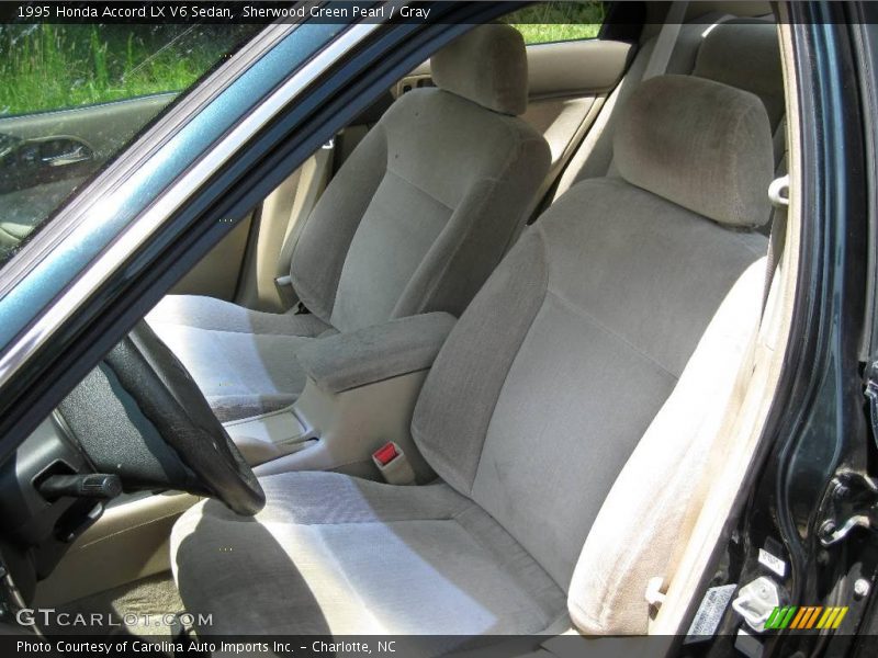 Sherwood Green Pearl / Gray 1995 Honda Accord LX V6 Sedan
