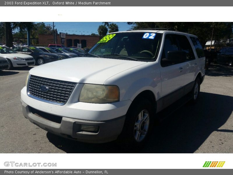 Oxford White / Medium Parchment 2003 Ford Expedition XLT