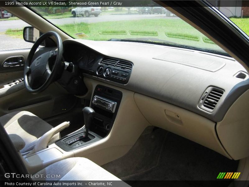 Sherwood Green Pearl / Gray 1995 Honda Accord LX V6 Sedan