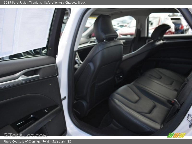 Oxford White / Charcoal Black 2015 Ford Fusion Titanium