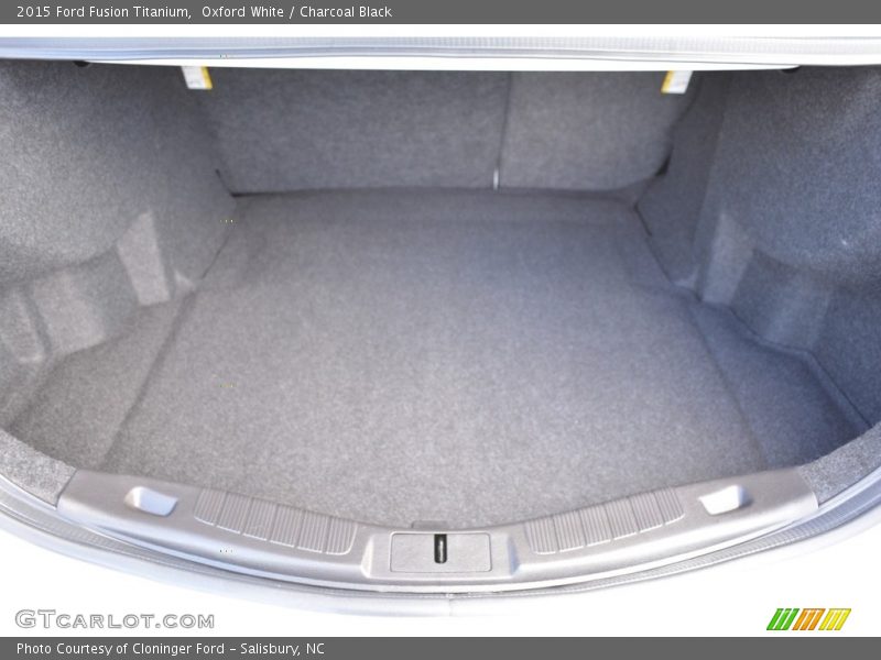 Oxford White / Charcoal Black 2015 Ford Fusion Titanium