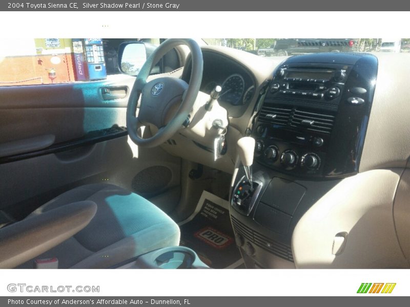 Silver Shadow Pearl / Stone Gray 2004 Toyota Sienna CE