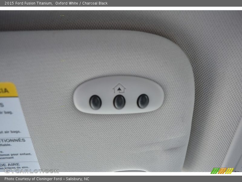 Oxford White / Charcoal Black 2015 Ford Fusion Titanium