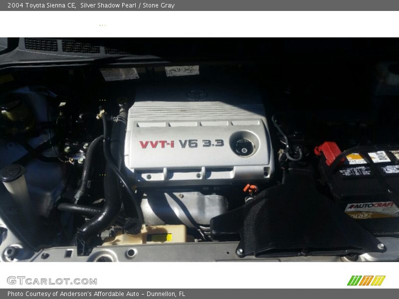 Silver Shadow Pearl / Stone Gray 2004 Toyota Sienna CE
