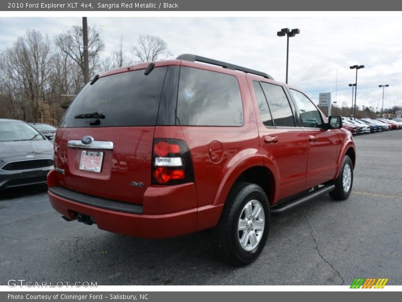 Sangria Red Metallic / Black 2010 Ford Explorer XLT 4x4