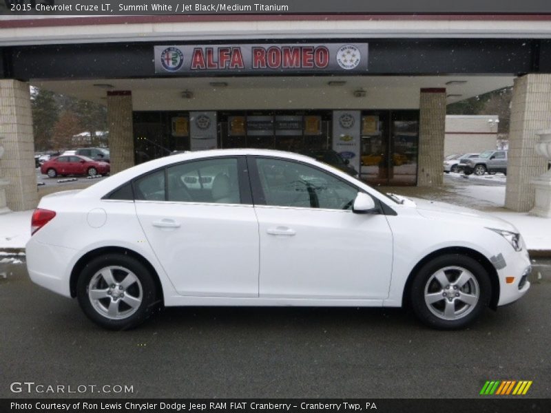 Summit White / Jet Black/Medium Titanium 2015 Chevrolet Cruze LT