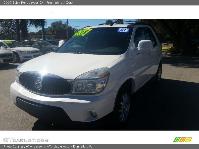 Frost White / Gray 2007 Buick Rendezvous CX