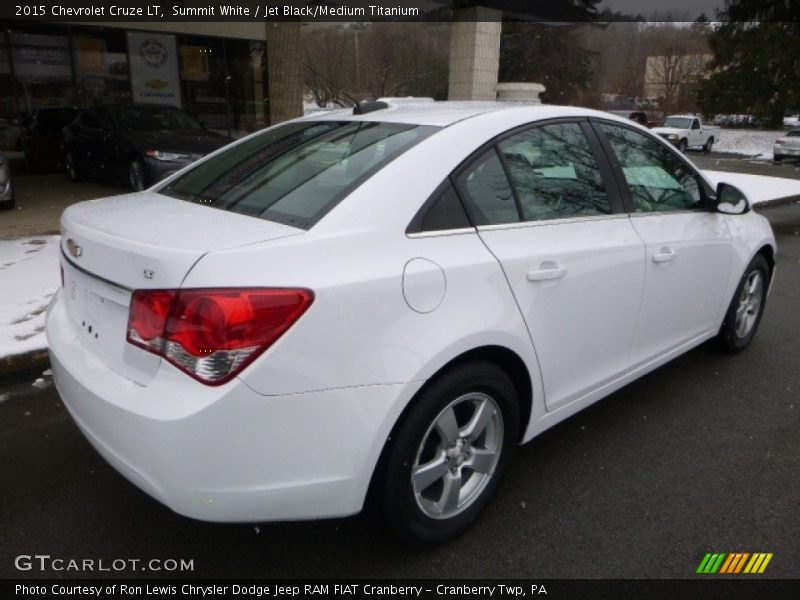 Summit White / Jet Black/Medium Titanium 2015 Chevrolet Cruze LT
