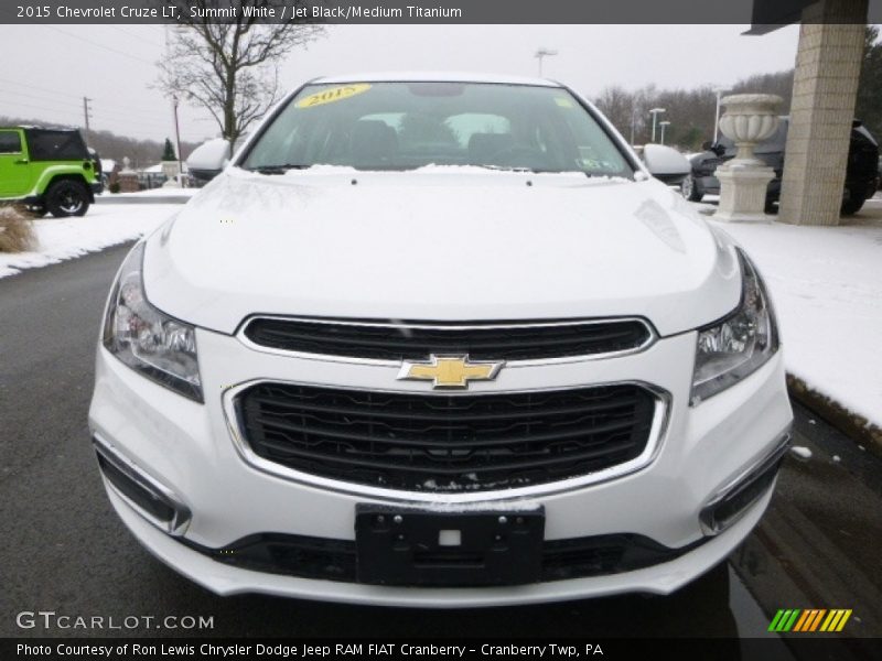 Summit White / Jet Black/Medium Titanium 2015 Chevrolet Cruze LT