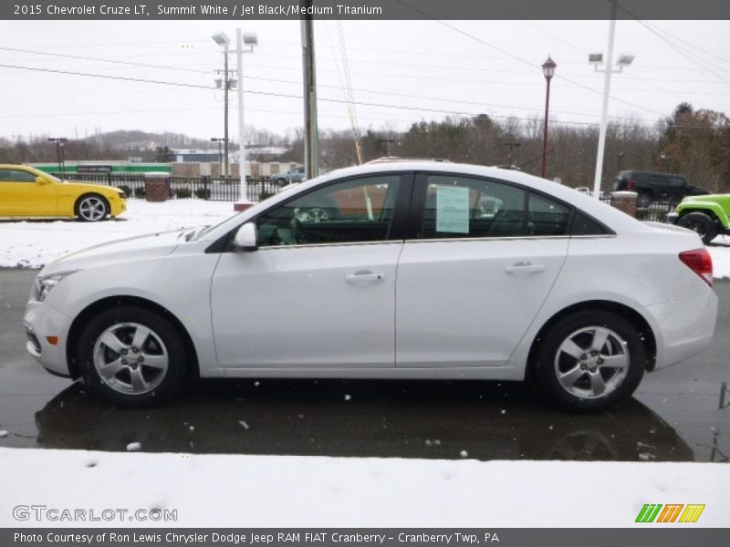 Summit White / Jet Black/Medium Titanium 2015 Chevrolet Cruze LT