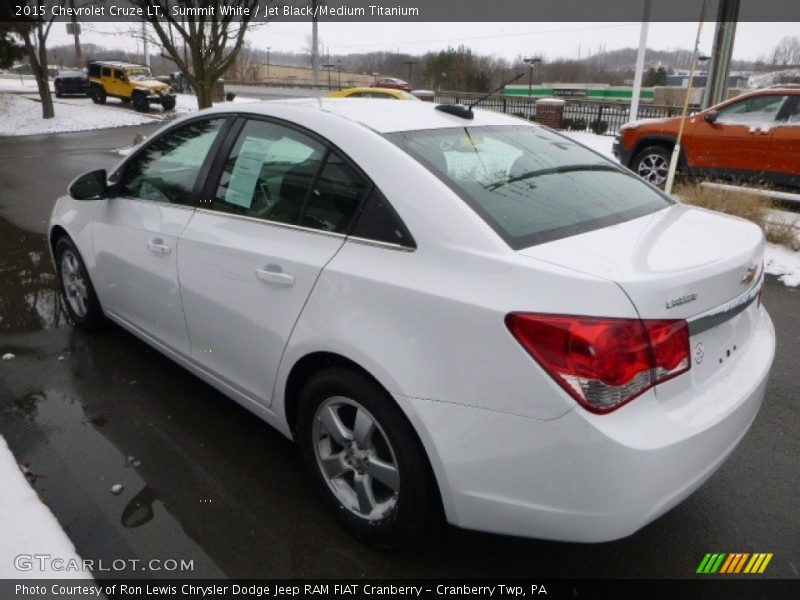 Summit White / Jet Black/Medium Titanium 2015 Chevrolet Cruze LT