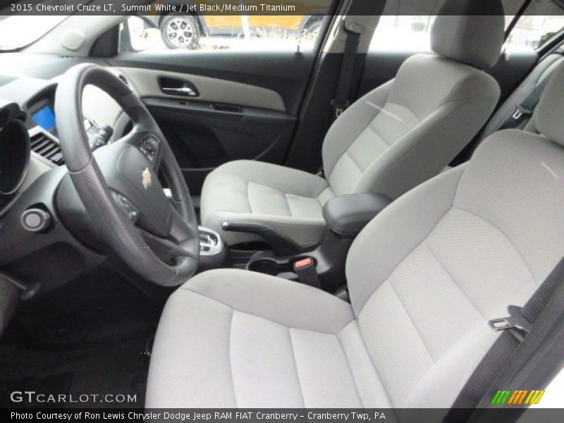 Summit White / Jet Black/Medium Titanium 2015 Chevrolet Cruze LT