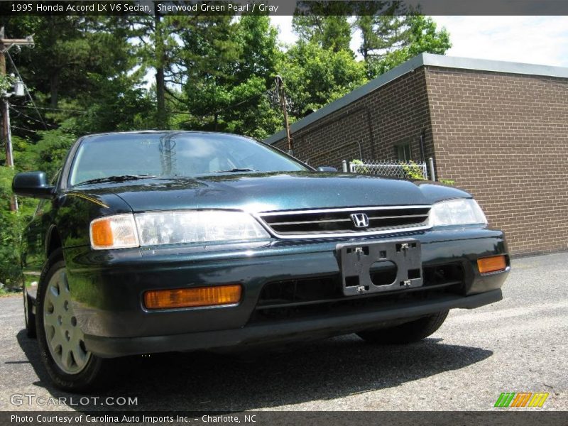 Sherwood Green Pearl / Gray 1995 Honda Accord LX V6 Sedan