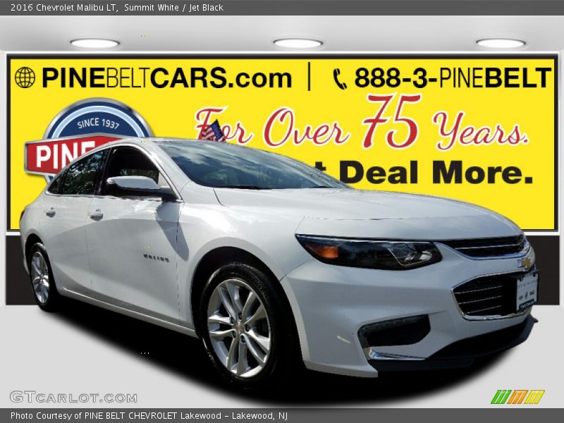 Summit White / Jet Black 2016 Chevrolet Malibu LT