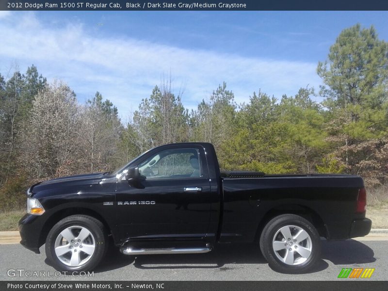 Black / Dark Slate Gray/Medium Graystone 2012 Dodge Ram 1500 ST Regular Cab