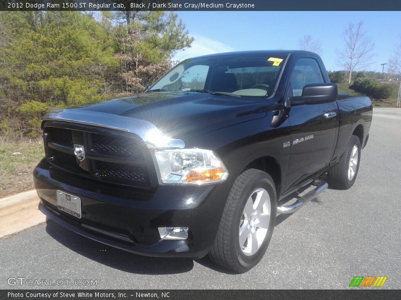 Black / Dark Slate Gray/Medium Graystone 2012 Dodge Ram 1500 ST Regular Cab