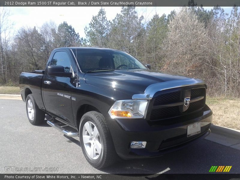 Black / Dark Slate Gray/Medium Graystone 2012 Dodge Ram 1500 ST Regular Cab