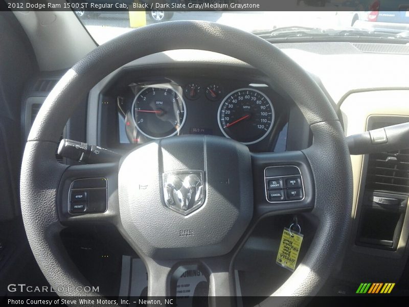 Black / Dark Slate Gray/Medium Graystone 2012 Dodge Ram 1500 ST Regular Cab
