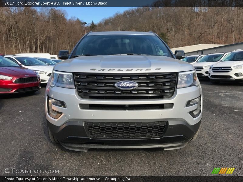 Ingot Silver / Ebony Black 2017 Ford Explorer Sport 4WD