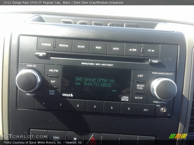 Black / Dark Slate Gray/Medium Graystone 2012 Dodge Ram 1500 ST Regular Cab