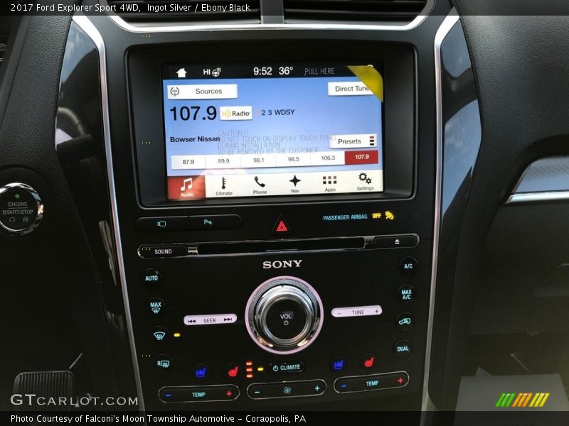 Ingot Silver / Ebony Black 2017 Ford Explorer Sport 4WD